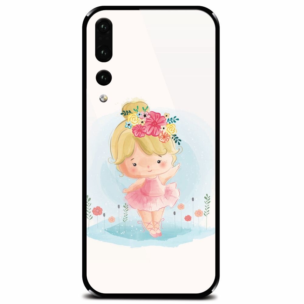 Husa din sticla securizata pentru Huawei P20 Pro, Balerina