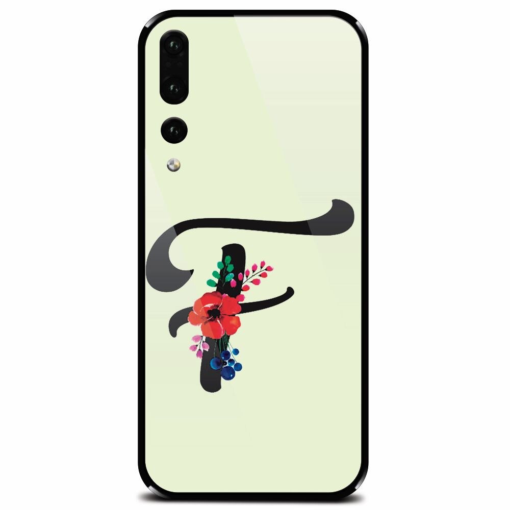 Husa din sticla securizata pentru Huawei P20 Pro, Litera F