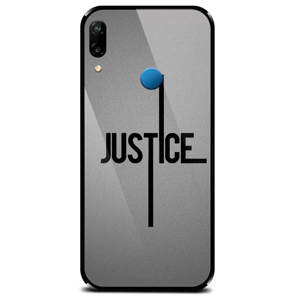 Husa din sticla securizata pentru Huawei P20 Lite, Amir Justice Minimalistic Nubheebuccus Text