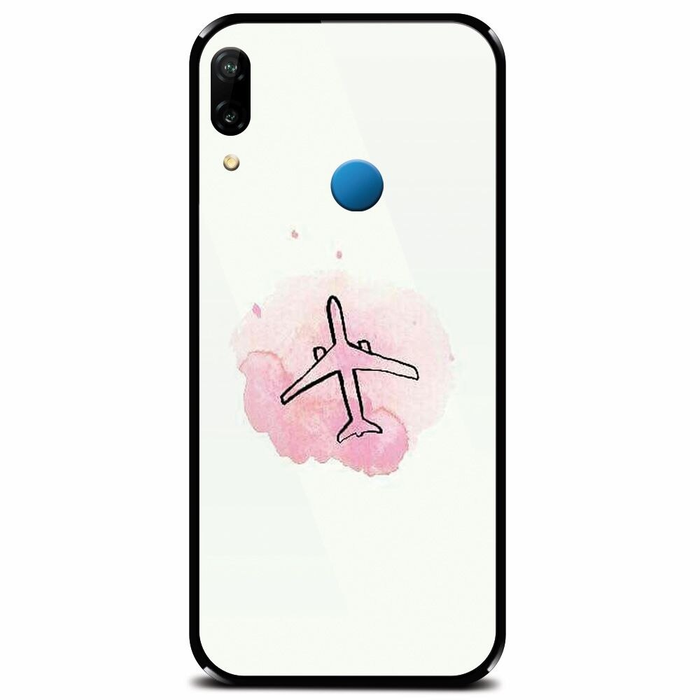 Husa din sticla securizata pentru Huawei P20 Lite, Airplain
