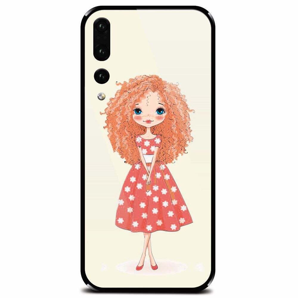 Husa din sticla securizata pentru Huawei P20 Pro, Sweet Little Girl