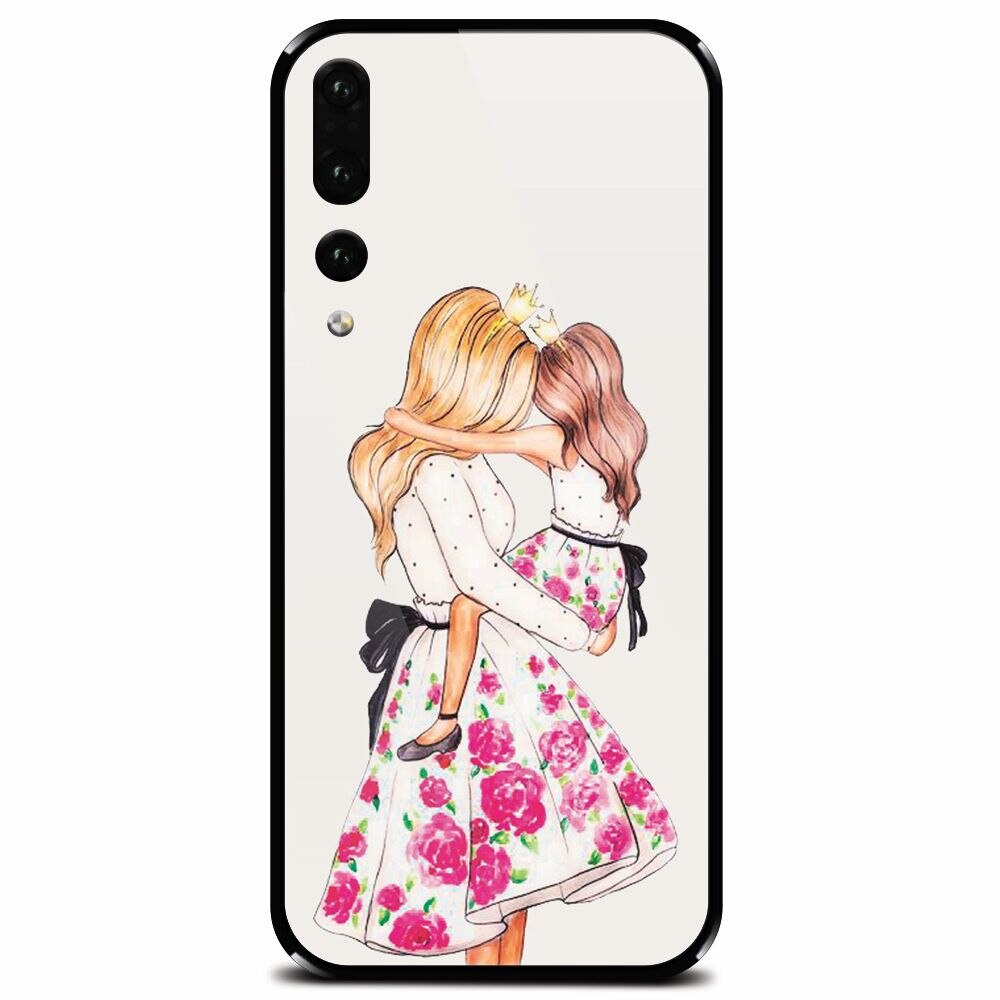 Husa din sticla securizata pentru Huawei P20 Pro, Mom Love