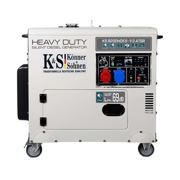 Generator curent electric profesional monofazic/ trifazic KS 8200HDES-1/3 ATSR Könner & Söhnen, 6.5 kW, diese, protectie suprasacina, diesel, 1х32А(230V) 1х16А(400V), protectii automate, conector pentru automatizare, AVR ,comutator VTS, bobinaj cupru Generator curent electric profesional monofazic/ trifazic KS 8200HDES-1/3 ATSR Könner & Söhnen, 6.5 kW, diese, protectie suprasacina, diesel, 1х32А(230V) 1х16А(400V), protectii automate, conector pentru automatizare, AVR ,comutator VTS, bobinaj cupru