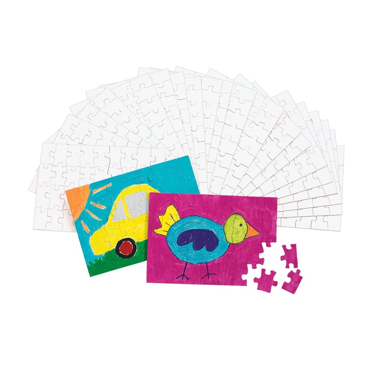 Puzzle mare necompletat din carton alb - 36 de piese, Childhood