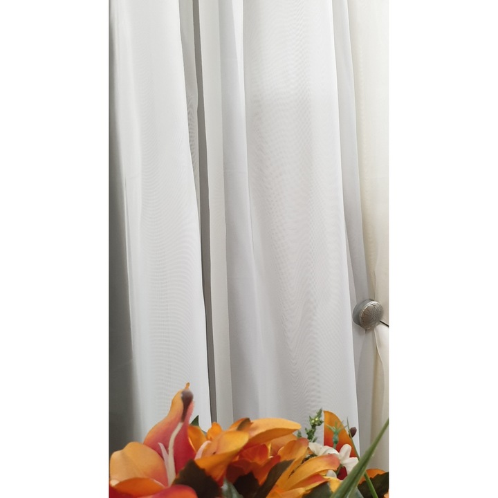 Mastel függöny, 450x245cm, fátyolos, elefántcsont