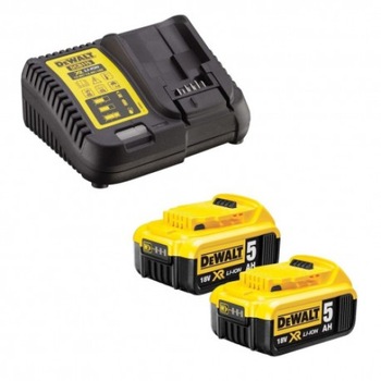 Pachet 2 acumulatori 5.0 Ah si incarcator DeWalt XR Li-Ion 18V DCB115P2-QW Pachet 2 acumulatori 5.0 Ah si incarcator DeWalt XR Li-Ion 18V DCB115P2-QW