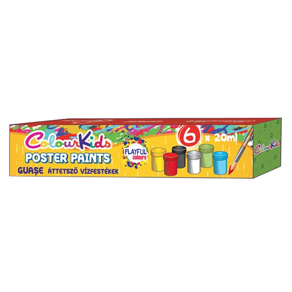 Set 6 Guase ColourKids 20ml cutie plastic