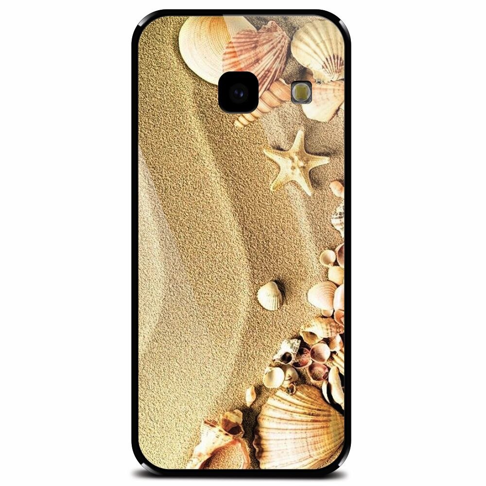 Husa din sticla securizata pentru Samsung Galaxy J4 Plus, Beach Sand Gold