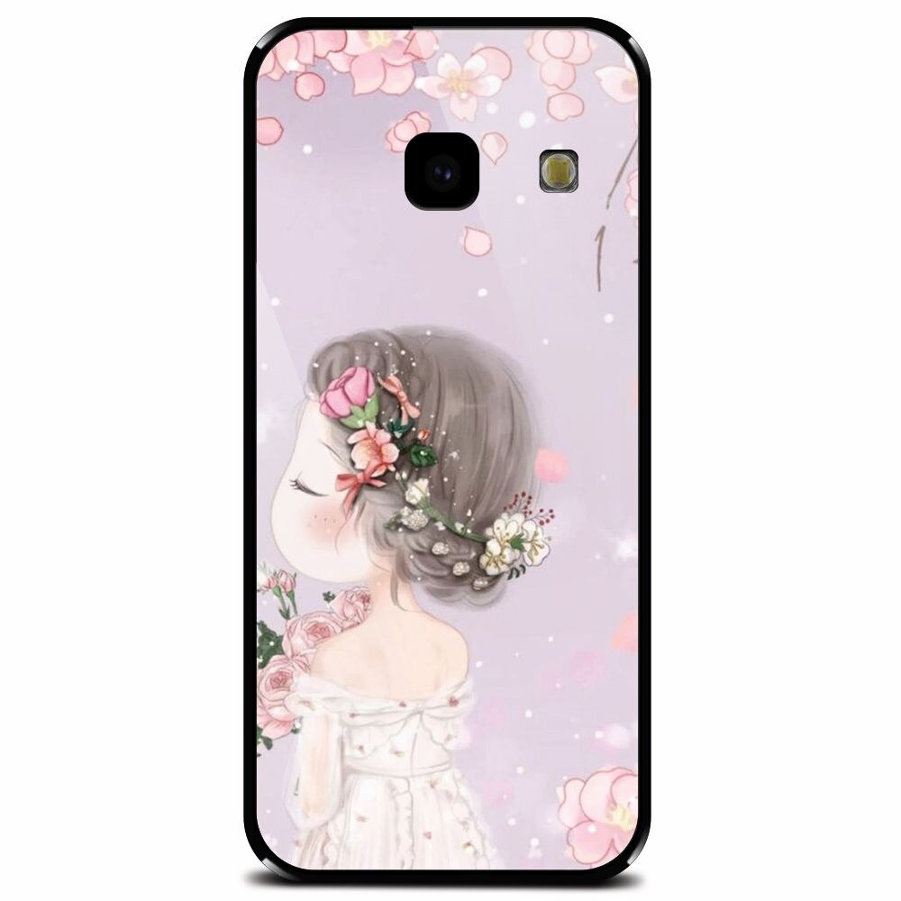 Husa din sticla securizata pentru Samsung Galaxy J4 Plus, Girl 001