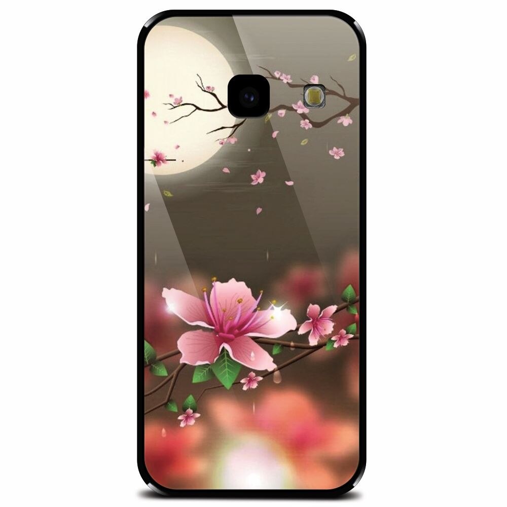 Husa din sticla securizata pentru Samsung Galaxy J4 Plus, Flowers 101