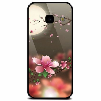 Husa din sticla securizata pentru Samsung Galaxy J4 Plus, Flowers 101 Husa din sticla securizata pentru Samsung Galaxy J4 Plus, Flowers 101