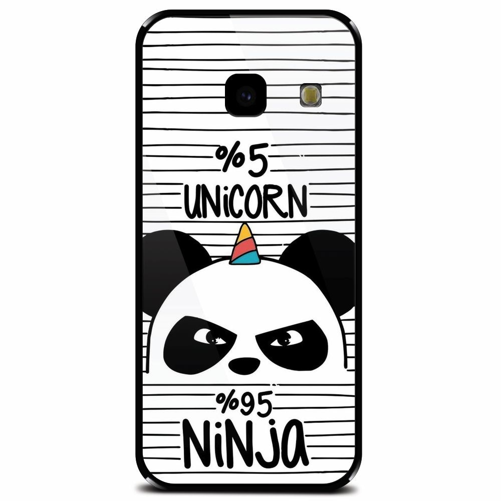 Husa din sticla securizata pentru Samsung Galaxy J4 Plus, Unicorn Ninja