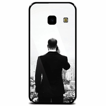 Husa din sticla securizata pentru Samsung Galaxy J4 Plus, Man In Suit Husa din sticla securizata pentru Samsung Galaxy J4 Plus, Man In Suit