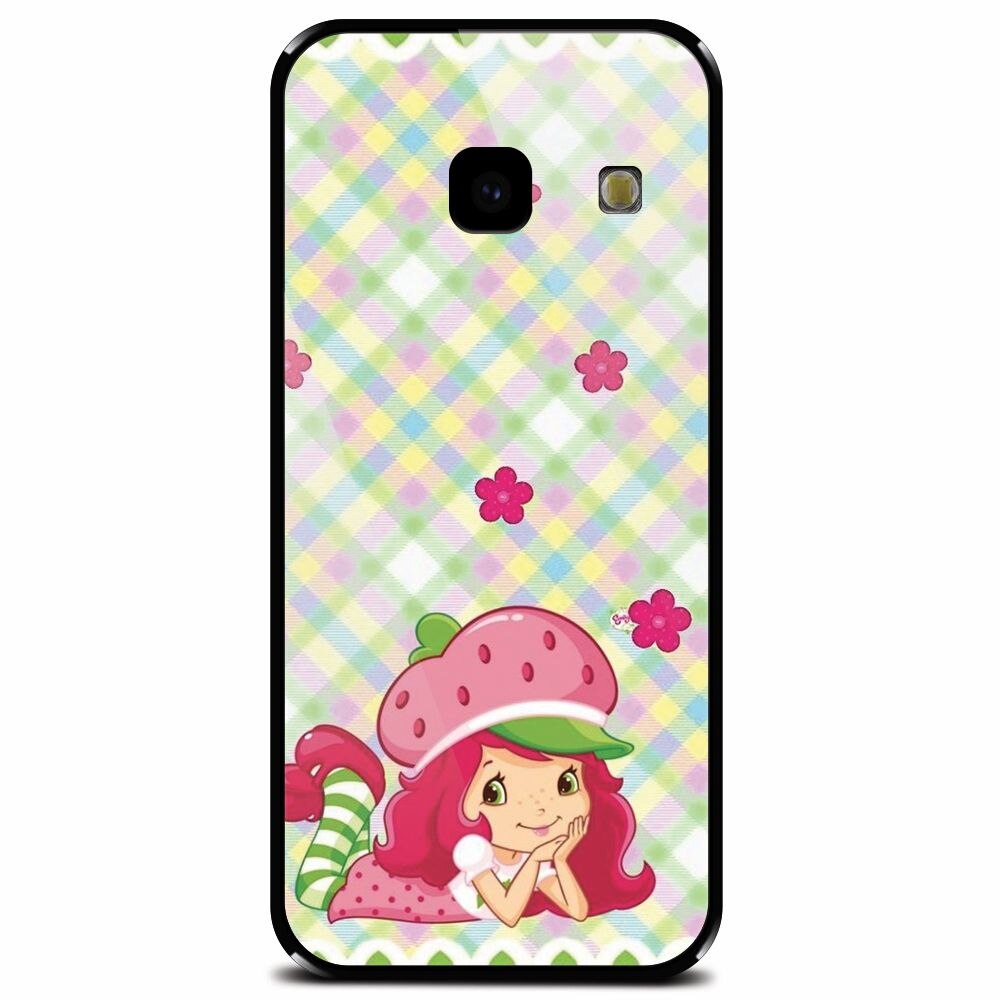 Husa din sticla securizata pentru Samsung Galaxy J4 Plus, Strawberry Girl