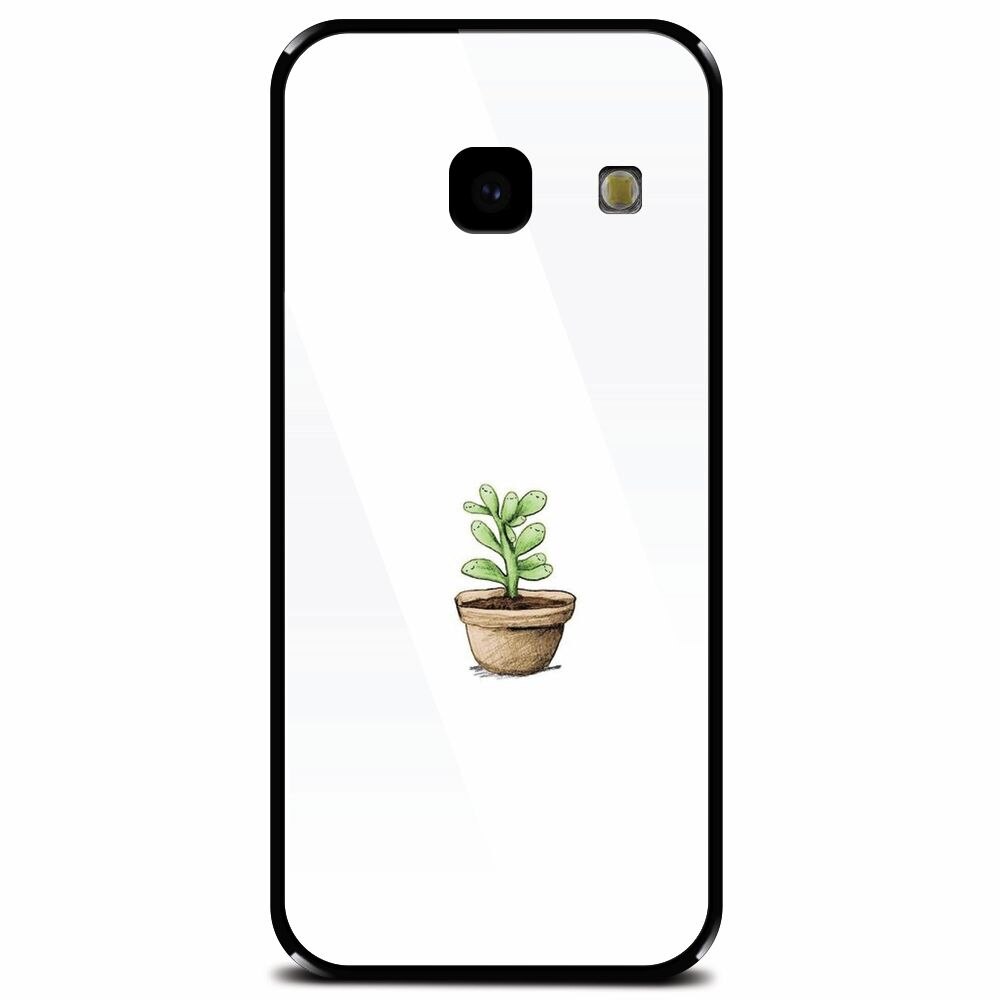 Husa din sticla securizata pentru Samsung Galaxy J4 Plus, Cactus 101