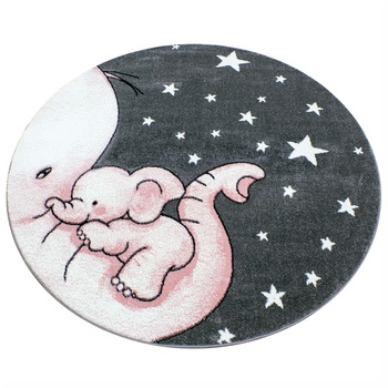 Covor Copii & Tineret Eugene, Rotund, Roz, 160x160, C-201035 Covor Copii & Tineret Eugene, Rotund, Roz, 160x160, C-201035