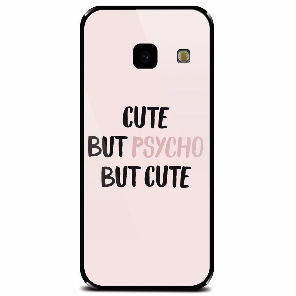 Husa din sticla securizata pentru Samsung Galaxy J4 Plus, Cute But Psycho