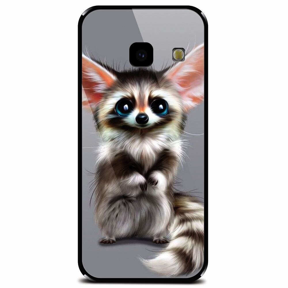 Husa din sticla securizata pentru Samsung Galaxy J4 Plus, Cute Animal 001