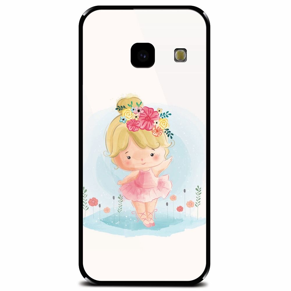 Husa din sticla securizata pentru Samsung Galaxy J4 Plus, Balerina
