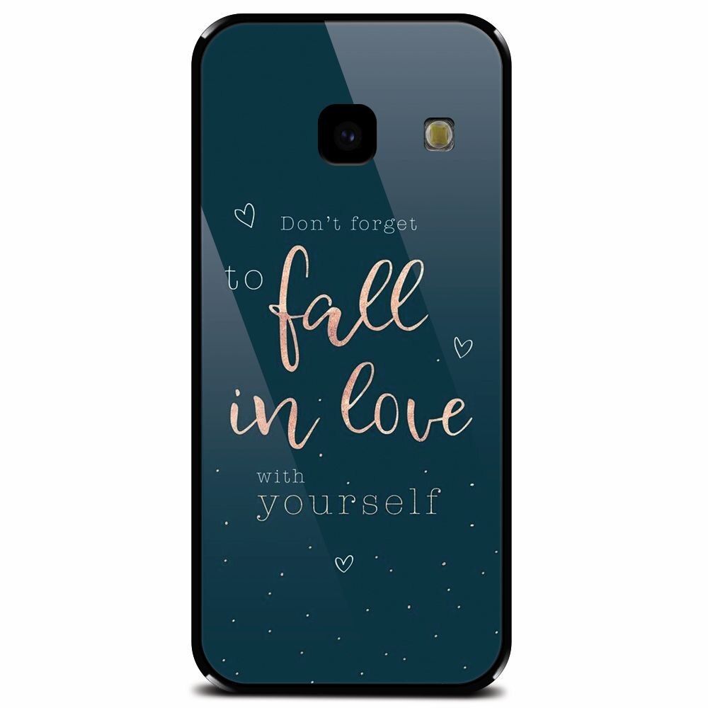Husa din sticla securizata pentru Samsung Galaxy J4 Plus, Fall In Love