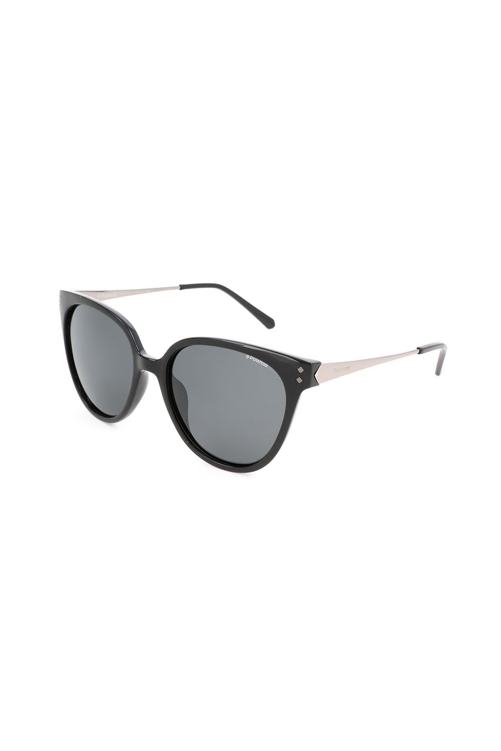 Polaroid, Ochelari de soare cat-eye cu lentile polarizate, Negru, 54-18-140 Standard