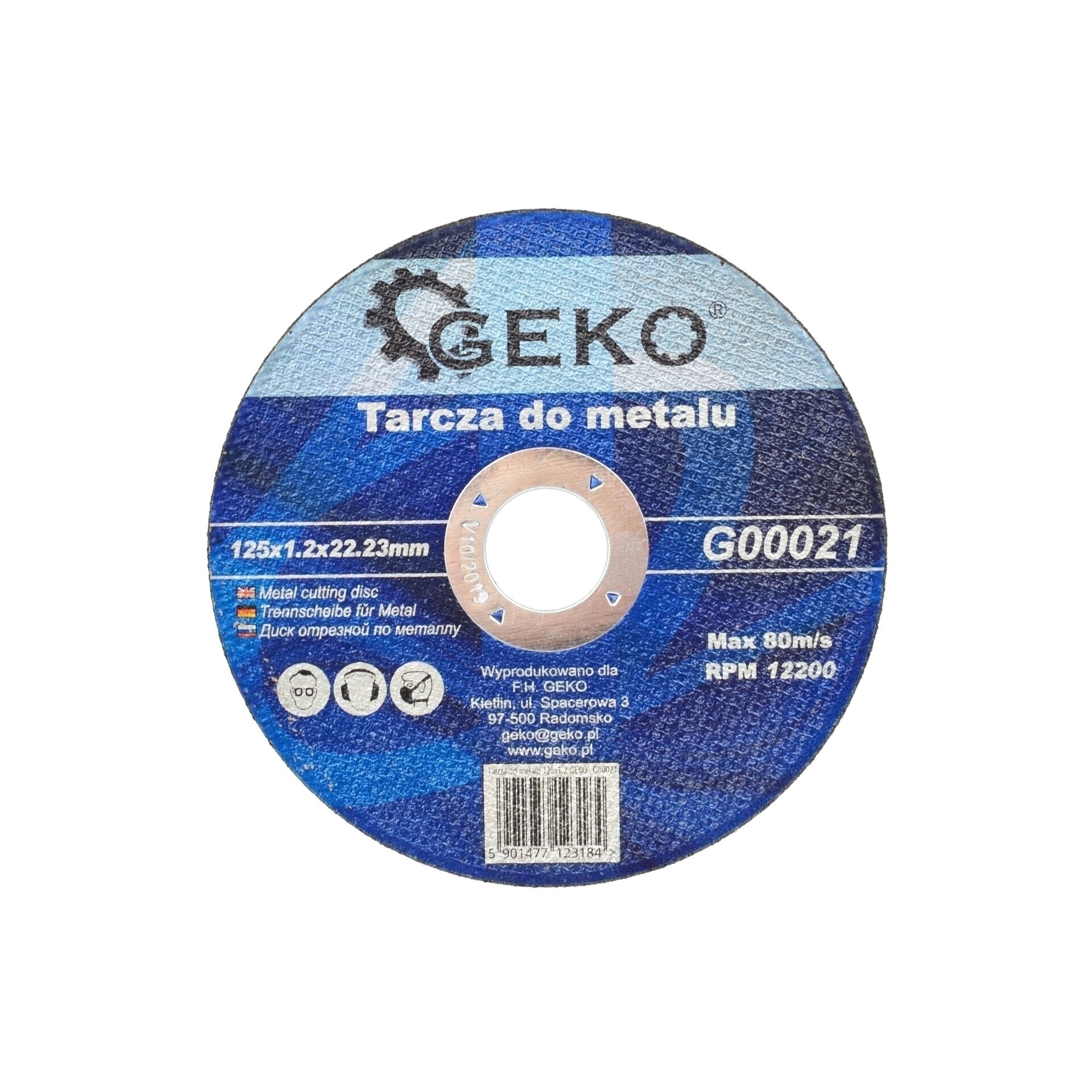 Disc pentru metal 125x1.2mm, GEKO G00021