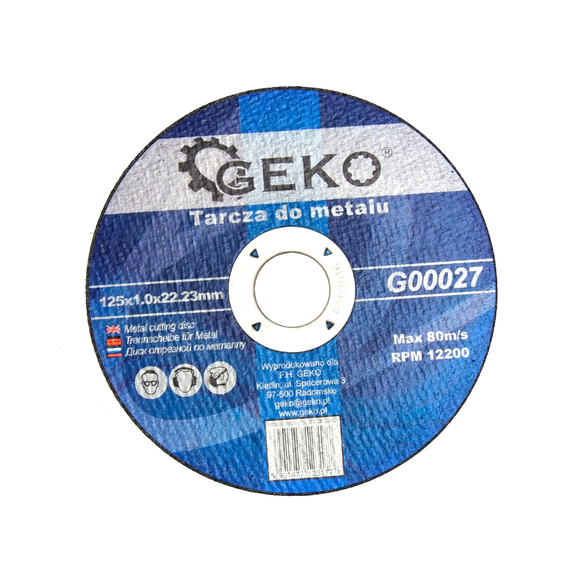 Disc pentru metal 125x1,0x22,23mm, GEKO G00027