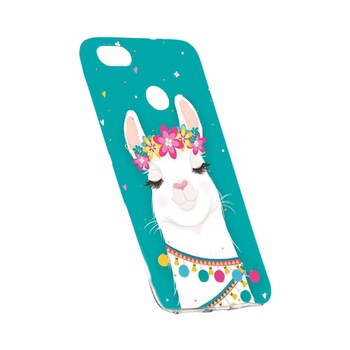 Husa de protectie Lovely Lama pentru Huawei P Smart, rezistenta la uzura, anti-alunecare, din silicon Premium, 248 Husa de protectie Lovely Lama pentru Huawei P Smart, rezistenta la uzura, anti-alunecare, din silicon Premium, 248