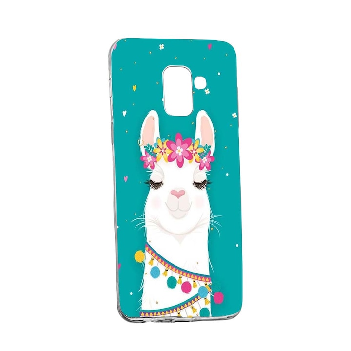 Husa de protectie Lovely Lama pentru Samsung Galaxy J6 2018, rezistenta la uzura, anti-alunecare, din silicon Premium, 248