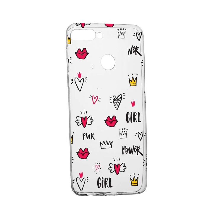 Girl Power védőtok Huawei Y7 Prime 2018 / Y7 2018, kopásálló, csúszásgátló, prémium szilikon, 249