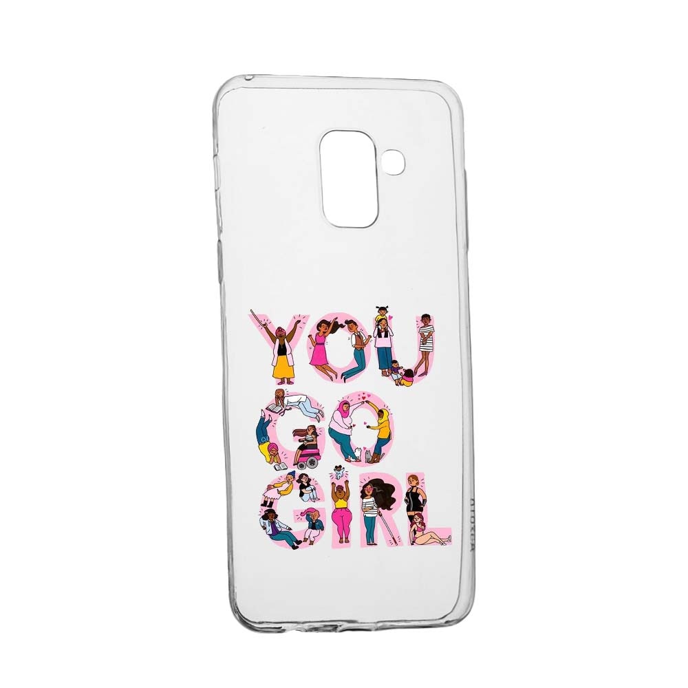 Husa de protectie Girl Power pentru Samsung Galaxy A8 2018 / A5 2018, rezistenta la uzura, anti-alunecare, din silicon Premium, 250