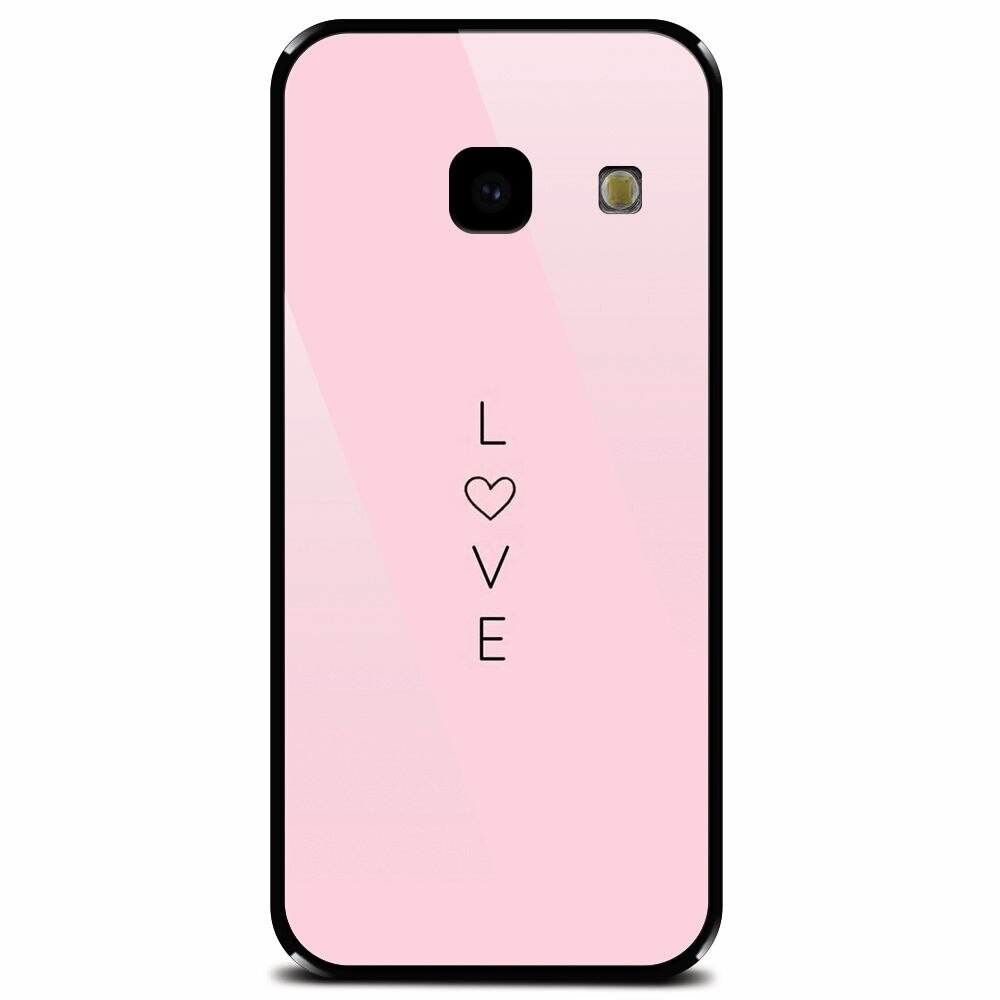 Husa din sticla securizata pentru Samsung Galaxy J4 Plus, Love