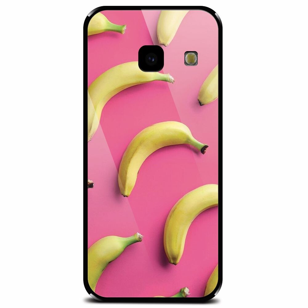 Husa din sticla securizata pentru Samsung Galaxy J4 Plus, Banana