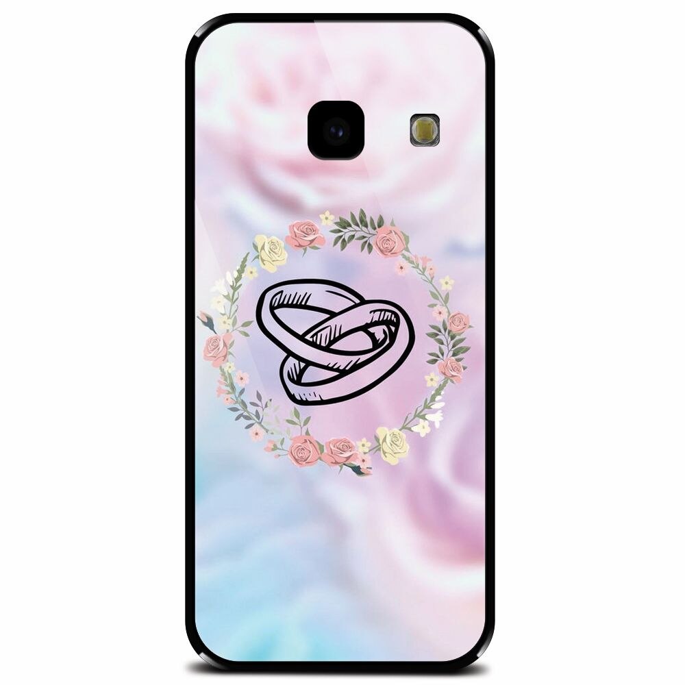 Husa din sticla securizata pentru Samsung Galaxy J4 Plus, Rings
