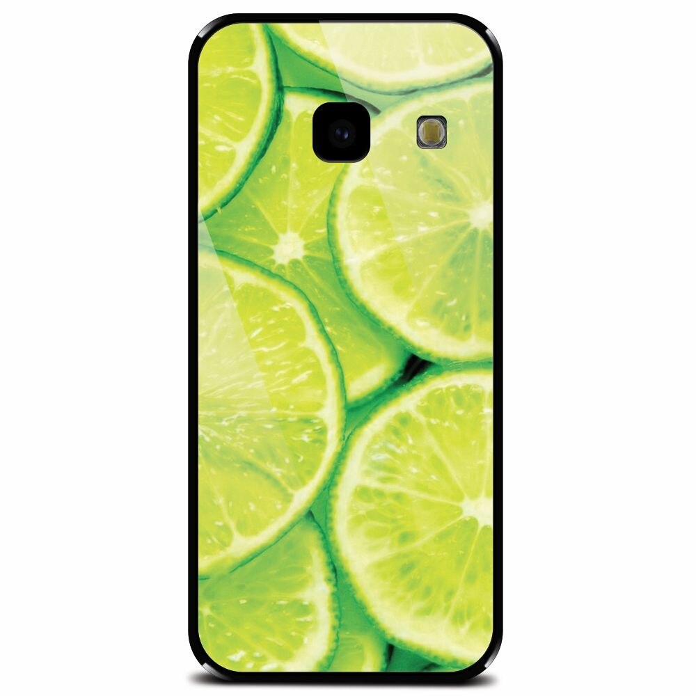 Husa din sticla securizata pentru Samsung Galaxy J4 Plus, Lime