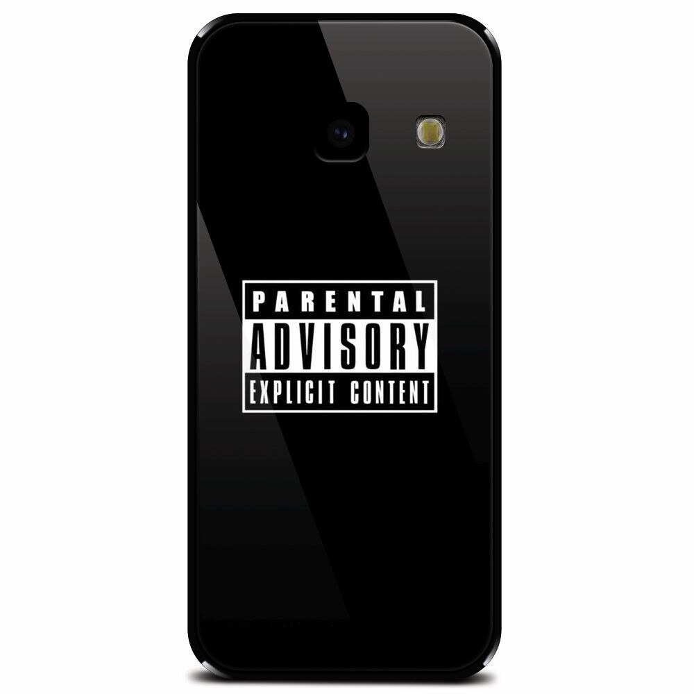 Husa din sticla securizata pentru Samsung Galaxy J4 Plus, Parental Advisory