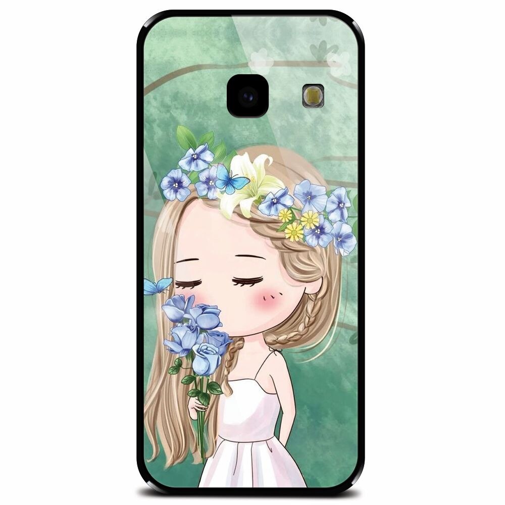 Husa din sticla securizata pentru Samsung Galaxy J4 Plus, Girl