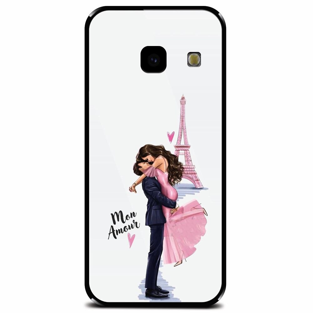 Husa din sticla securizata pentru Samsung Galaxy J4 Plus, Paris Love Mon Amour