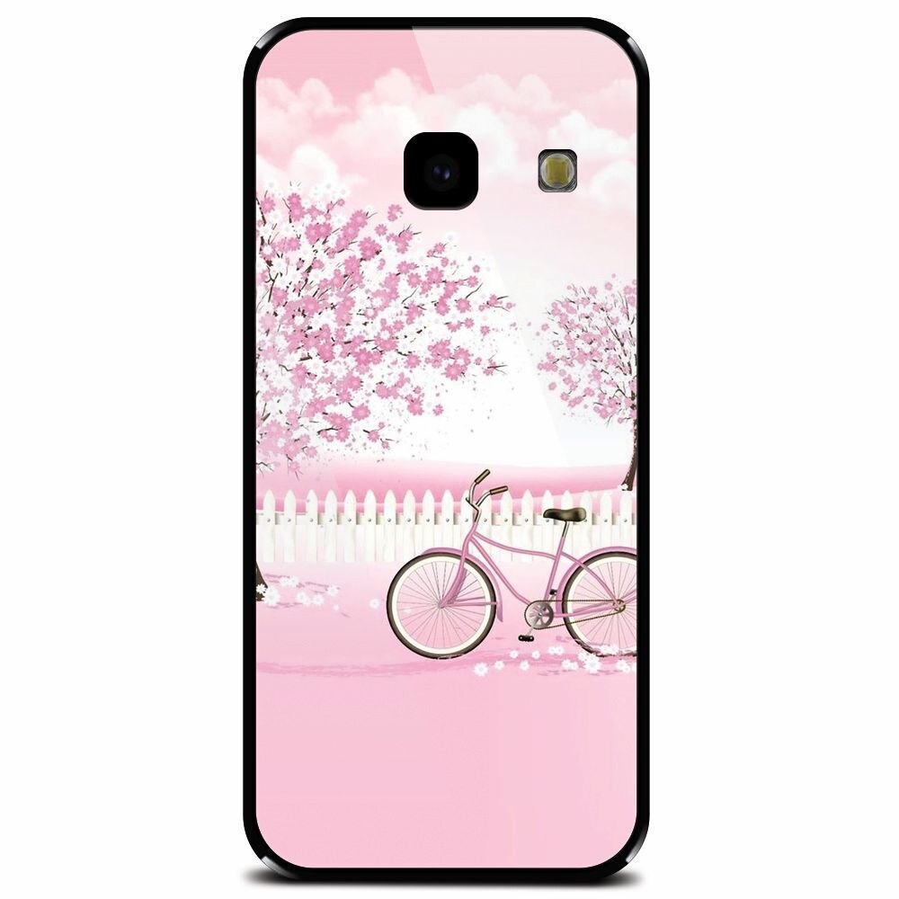 Husa din sticla securizata pentru Samsung Galaxy J4 Plus, Pink Spring