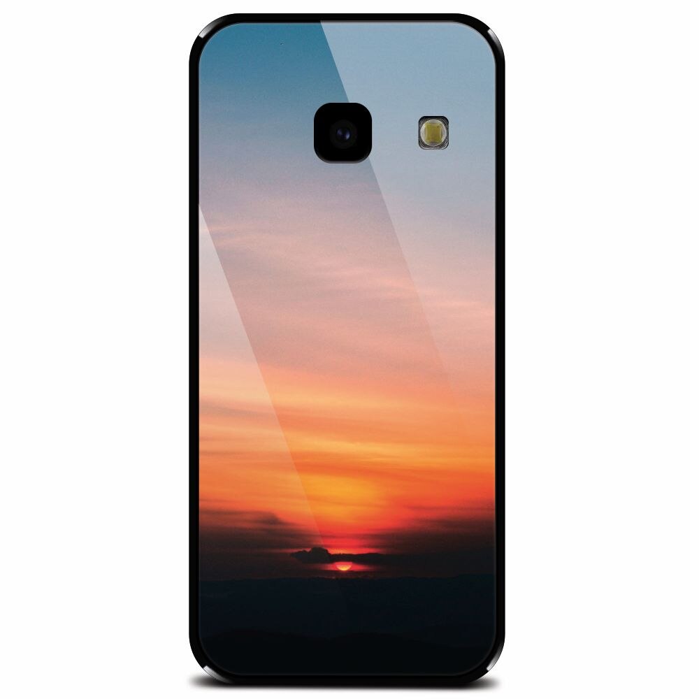 Husa din sticla securizata pentru Samsung Galaxy J4 Plus, Calm Clouds