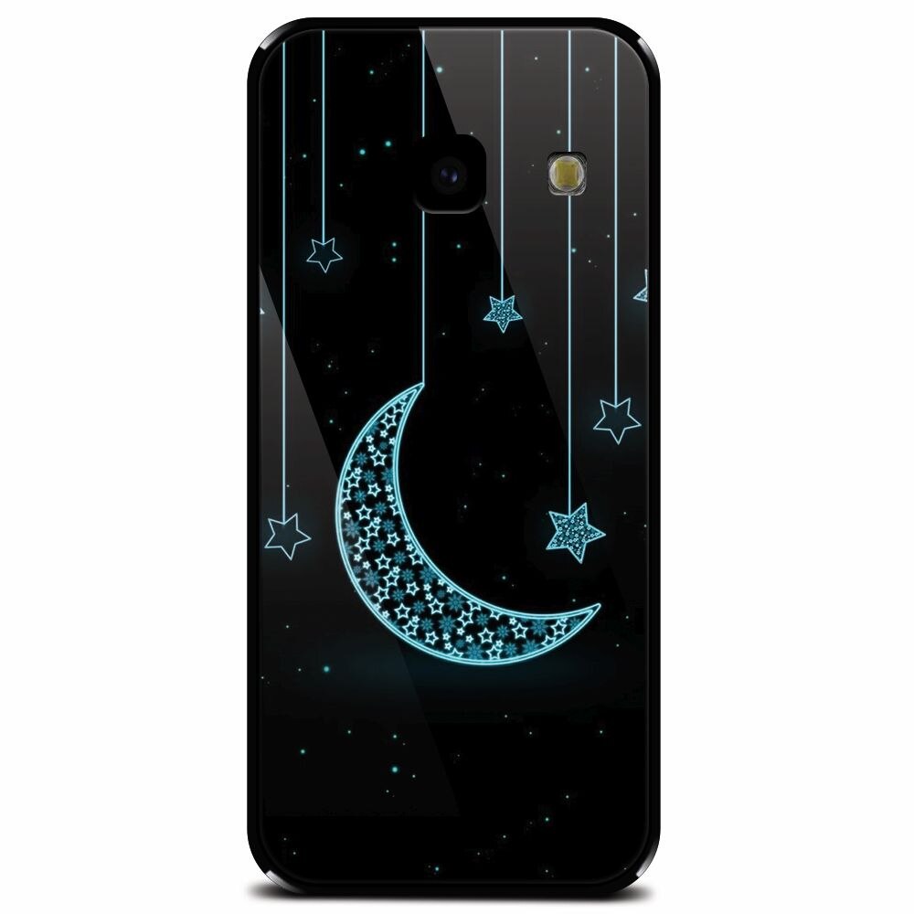 Husa din sticla securizata pentru Samsung Galaxy J4 Plus, Moon