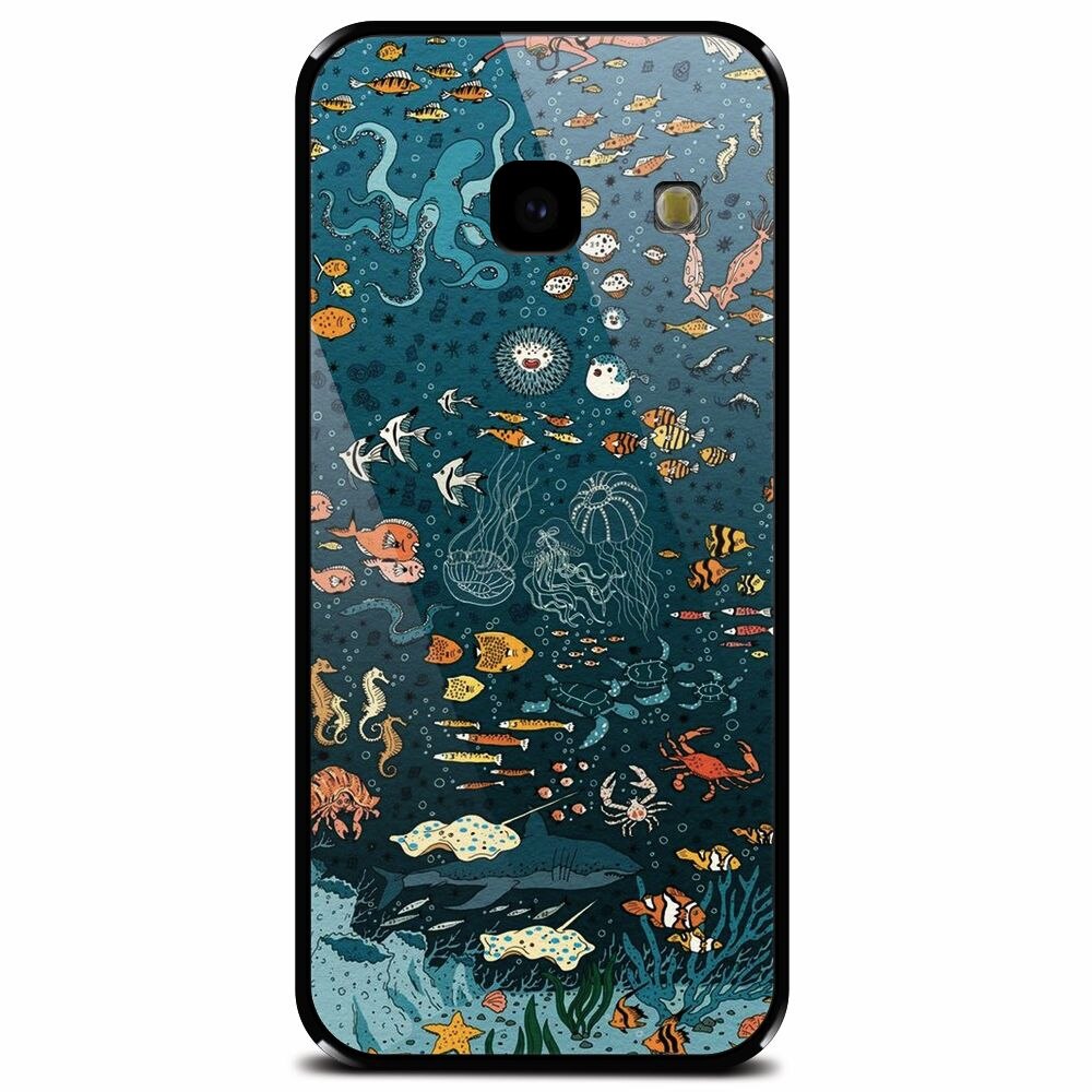 Husa din sticla securizata pentru Samsung Galaxy J4 Plus, Under The Sea