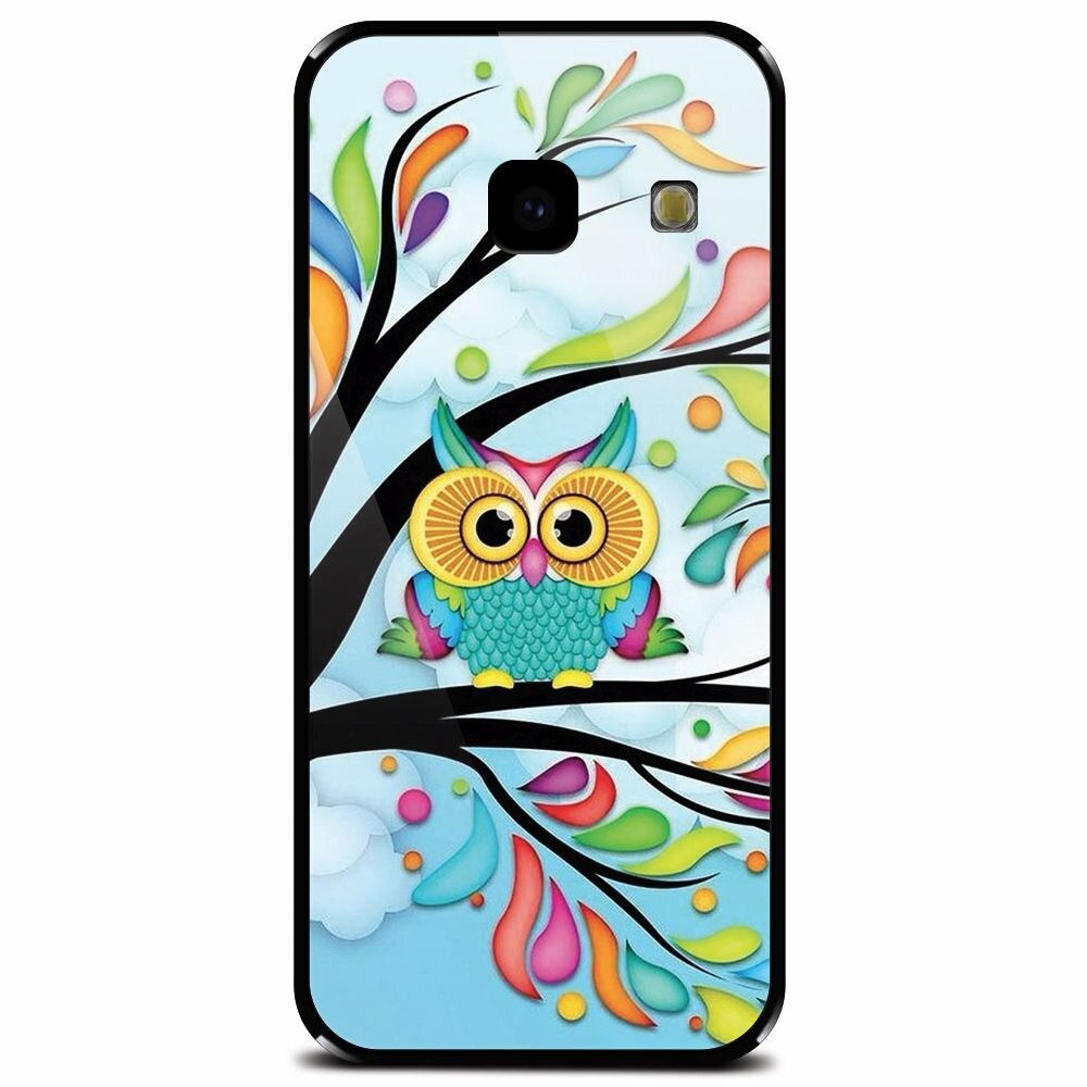 Husa din sticla securizata pentru Samsung Galaxy J4 Plus, Owl 101