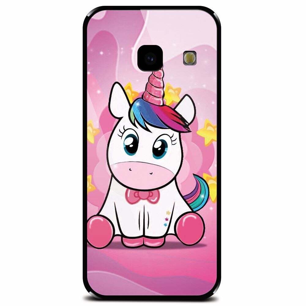 Husa din sticla securizata pentru Samsung Galaxy J4 Plus, Dream Like A Unicorn
