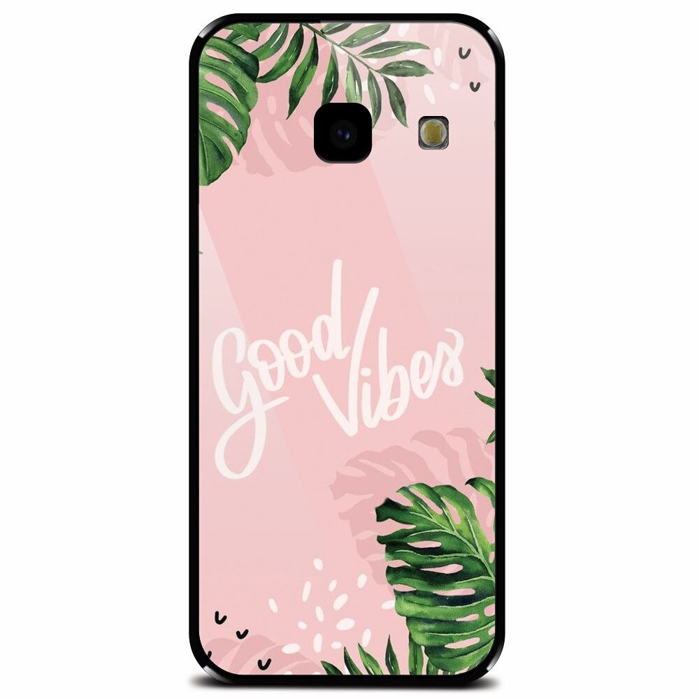 Husa din sticla securizata pentru Samsung Galaxy J4 Plus, Good Vibes