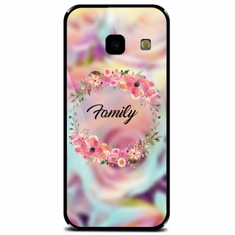 Husa din sticla securizata pentru Samsung Galaxy J4 Plus, Family