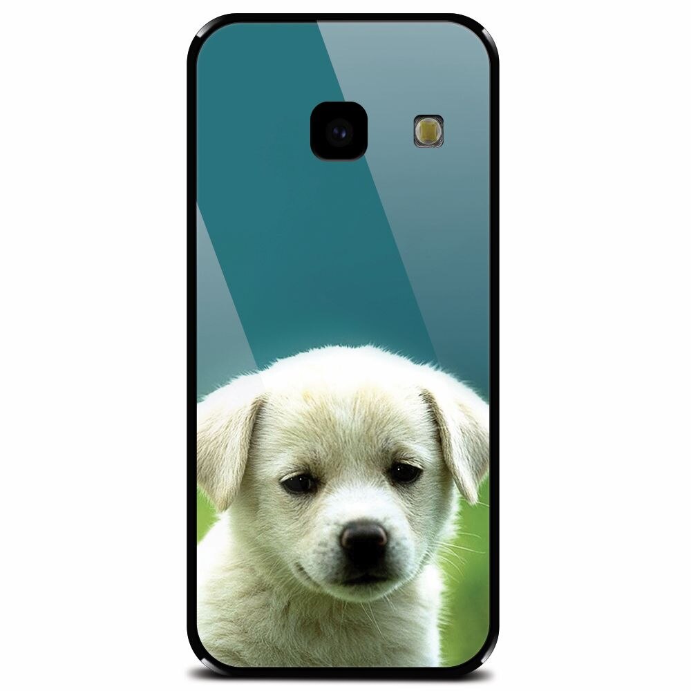 Husa din sticla securizata pentru Samsung Galaxy J4 Plus, Puppy Style
