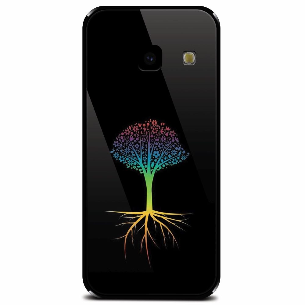 Husa din sticla securizata pentru Samsung Galaxy J4 Plus, Tree 001
