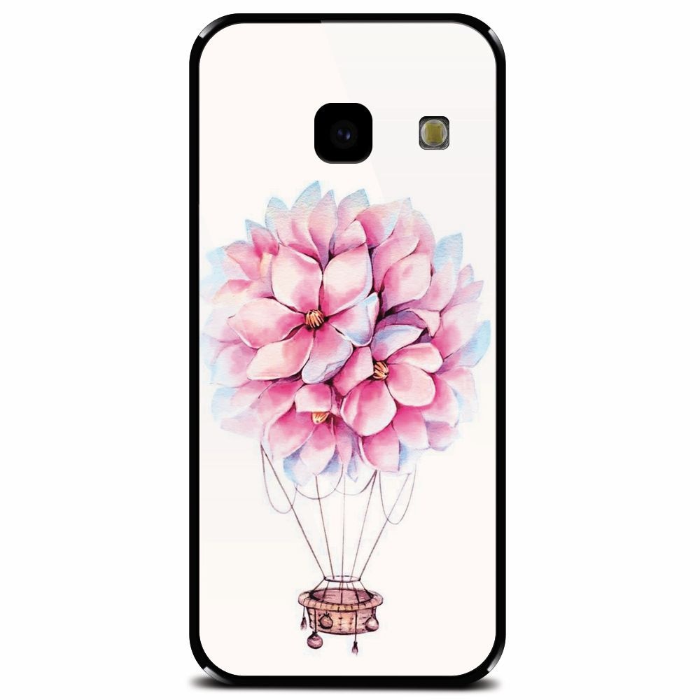 Husa din sticla securizata pentru Samsung Galaxy J4 Plus, Flower Baloon
