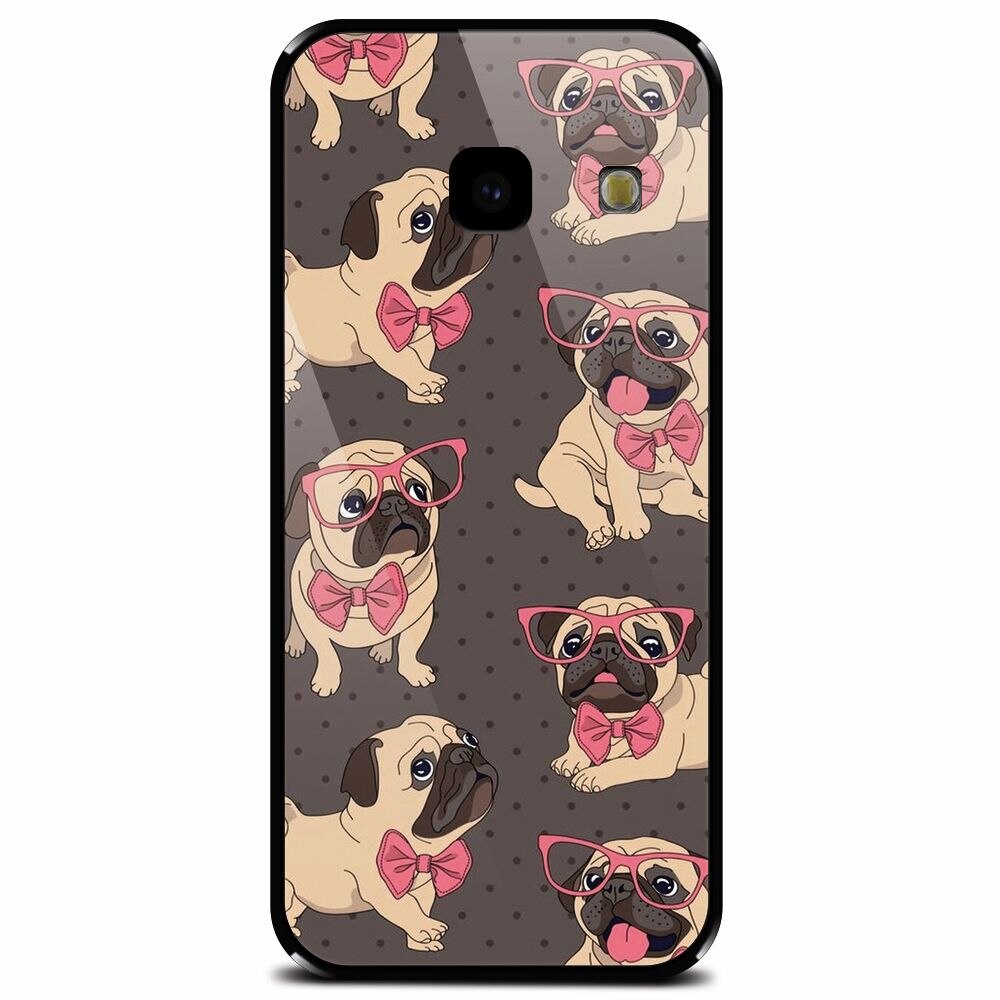 Husa din sticla securizata pentru Samsung Galaxy J4 Plus, Pretty Puppy
